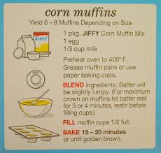 Jiffy Corn Muffin Instructions